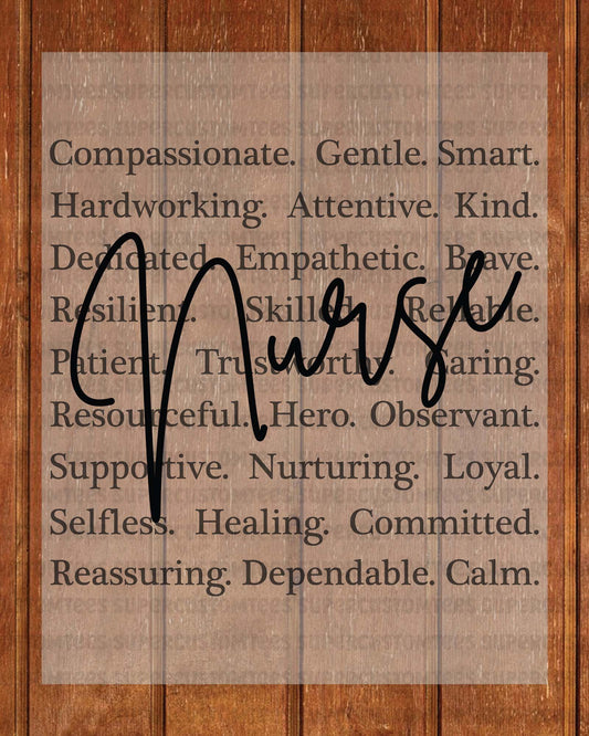 Nurse Heat Transfer for Shirts