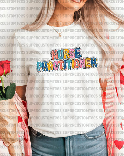 Nurse Practitioner Heat Transfer for Shirts