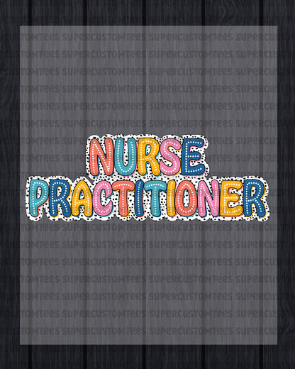 Nurse Practitioner Heat Transfer for Shirts