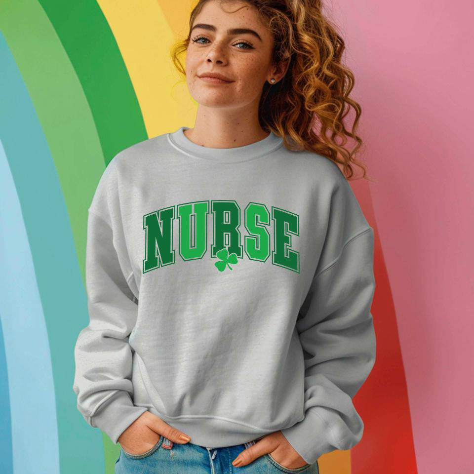 St Patrick's Day Shirts Nurse Shamrock Sweatshirt