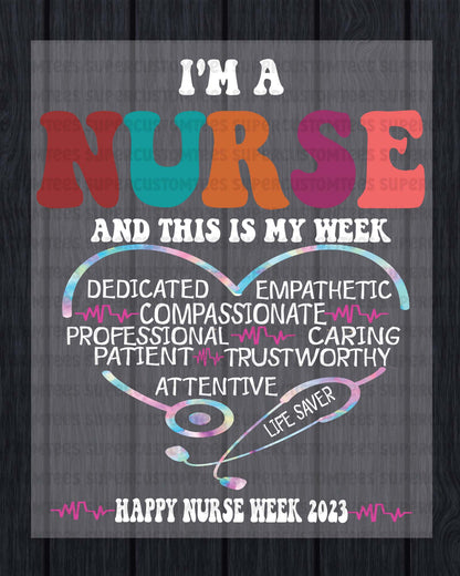 Nurse Week 2025 DTF Transfer