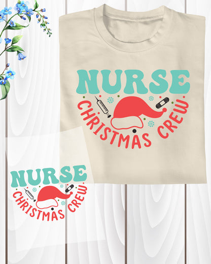 Christmas Crew Nurse DTF Transfer Film