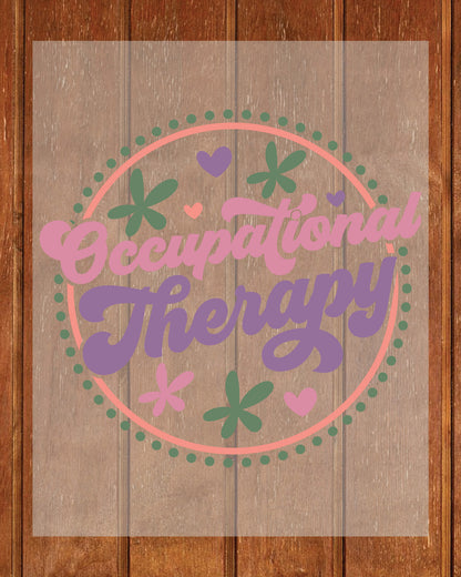 Occupational Therapy Floral DTF Transfer
