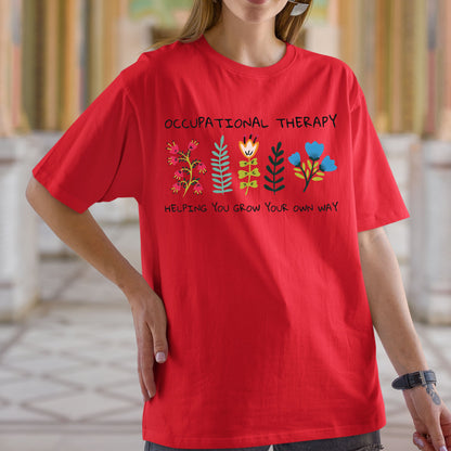 Occupational Therapy Sweatshirt, Helping You Grow Your Own Way Shirt, Mental Health Tees, Floral Therapist Shirt Gifts