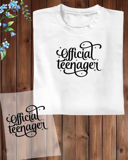 Official Teenager Birthday DTF Transfer Film