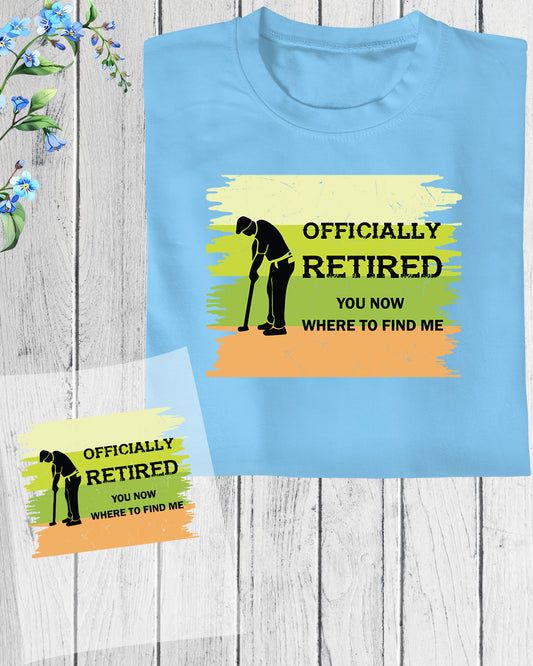 Officially Retire Golf DTF Transfer Film
