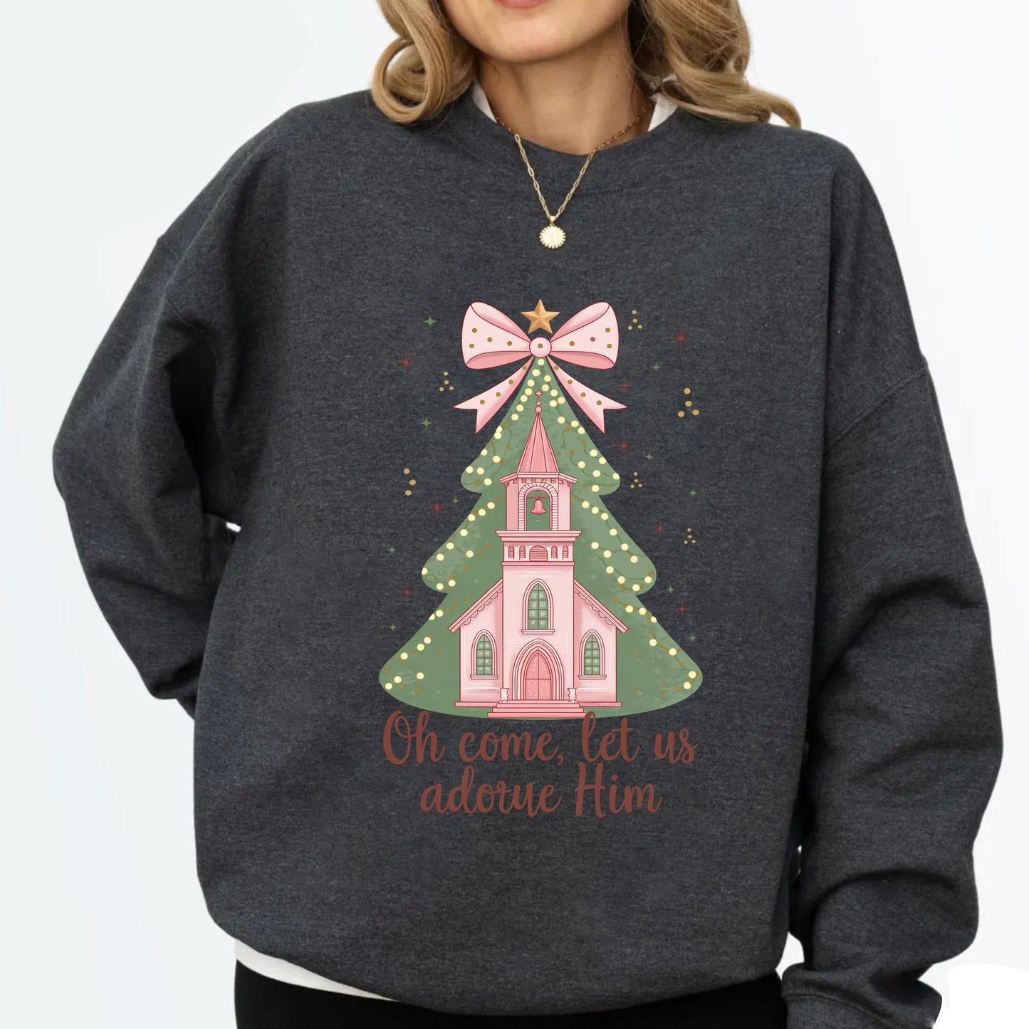 Oh Come Let Us Adore Him DTF Transfer