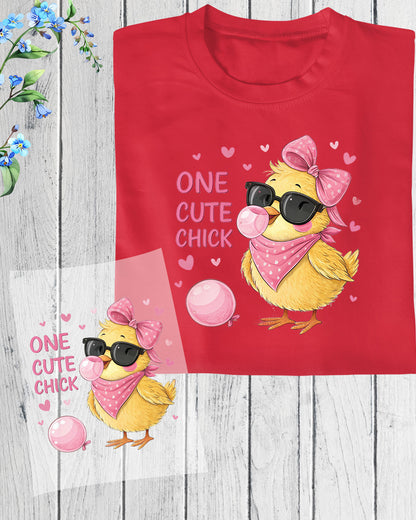 One Cute Chick Easter Girl DTF Transfer
