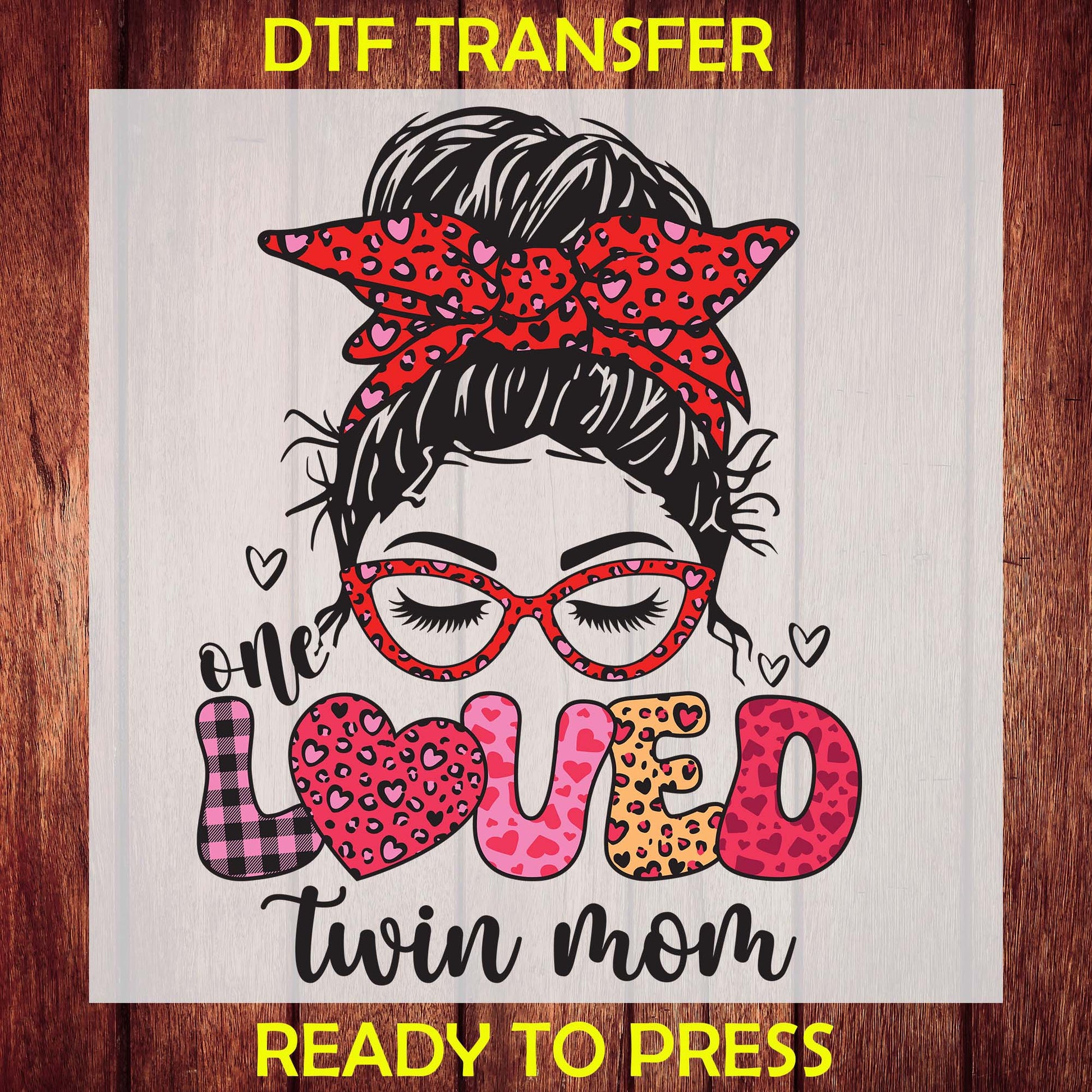 One Loved Twin Mom DTF Transfer