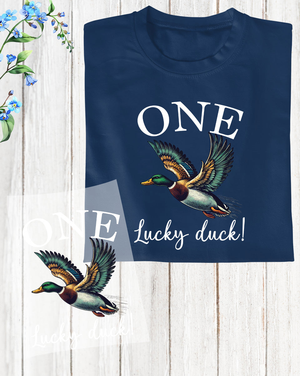 One Lucky Duck Shirt DTF Transfer
