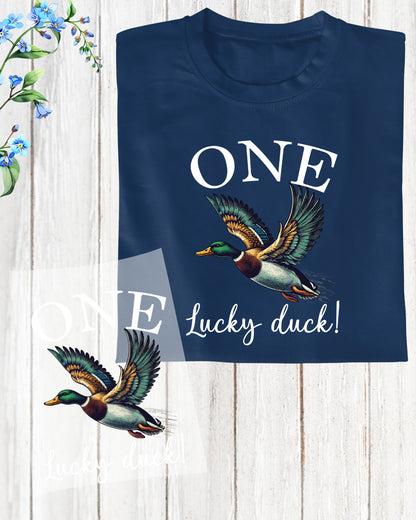 One Lucky Duck Shirt DTF Transfer
