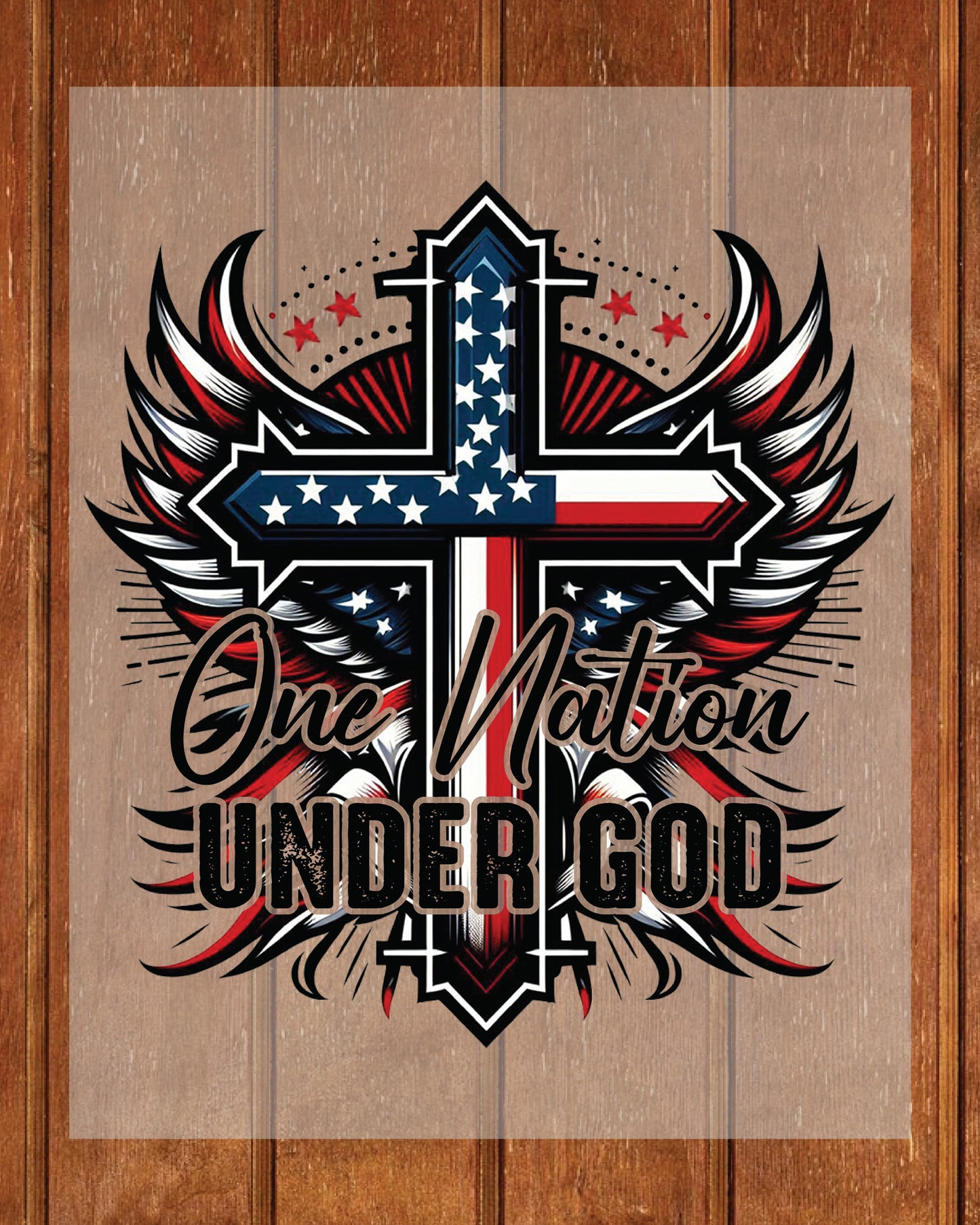 One Nation Under God 4th of July DTF Transfer