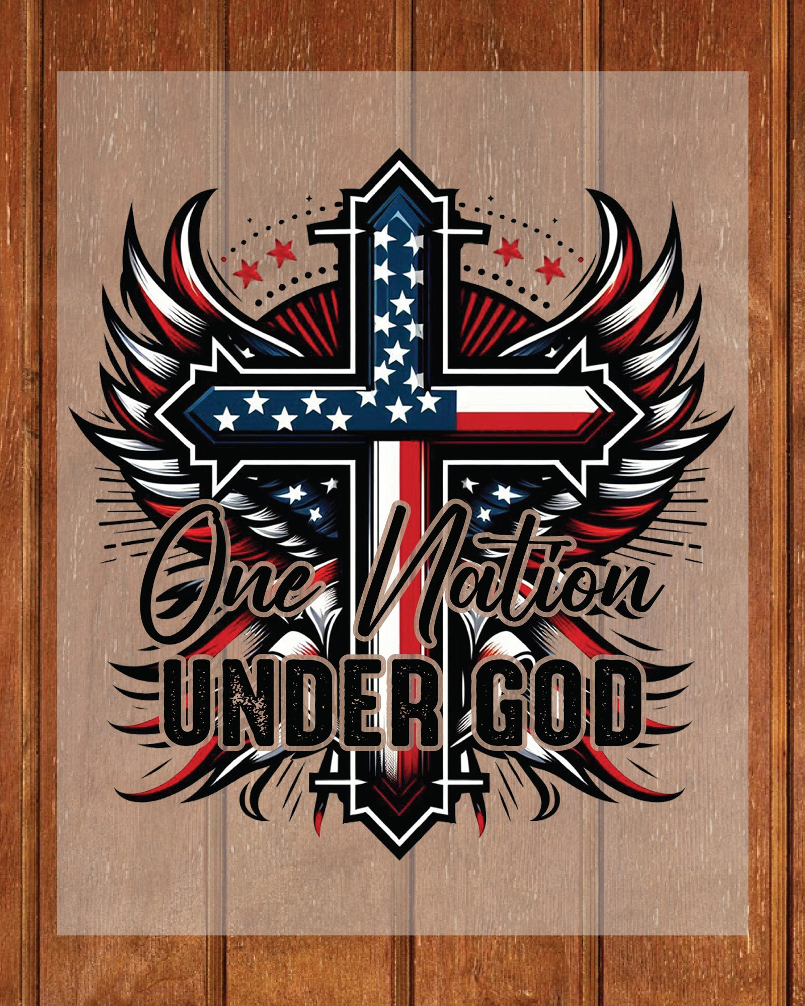 One Nation Under God 4th of July DTF Transfer