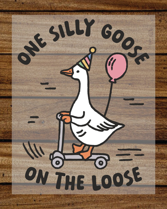 One Silly Goose Birthday DTF Transfer Sheets