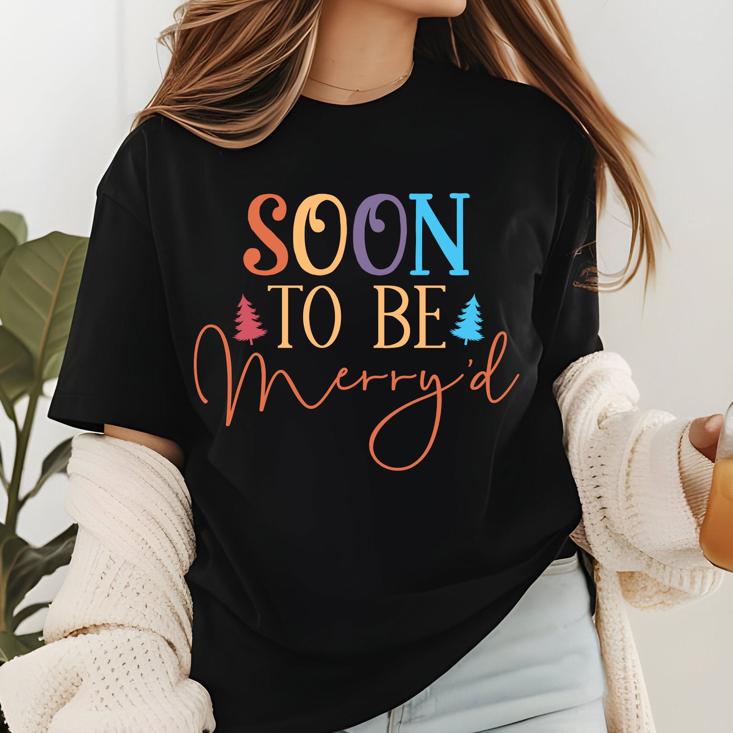 Soon To Be Merry'd Christmas Sweatshirt, Engaged Couple Christmas Shirts, Christmas Couple Matching Shirt, Christmas Bride Tees