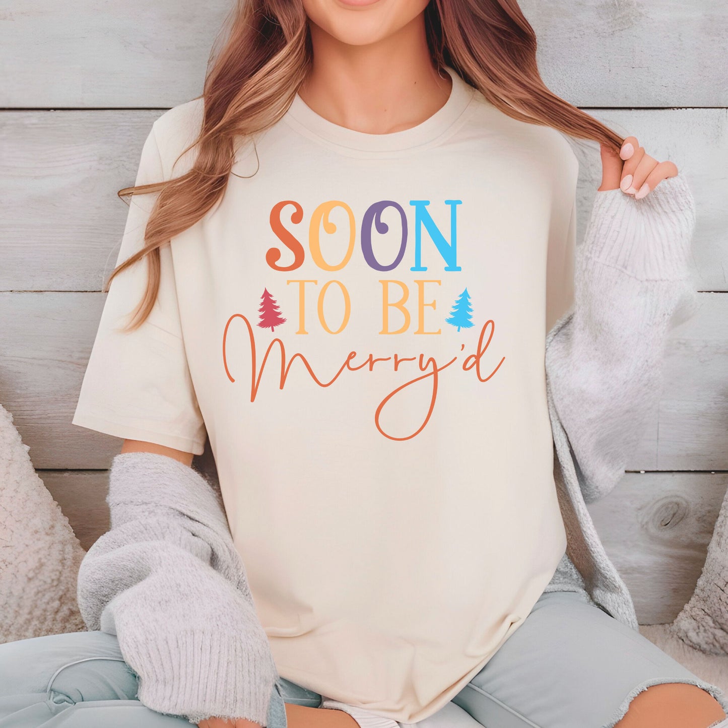 Soon To Be Merry'd Christmas Sweatshirt, Engaged Couple Christmas Shirts, Christmas Couple Matching Shirt, Christmas Bride Tees