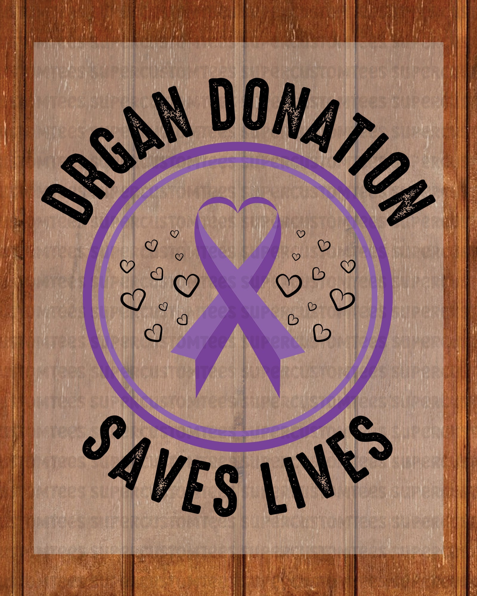 Organ Donation DTF Transfer Ready to Press