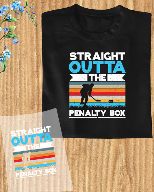 Vintage Straight Outta The Penalty Box DTF Transfer Film