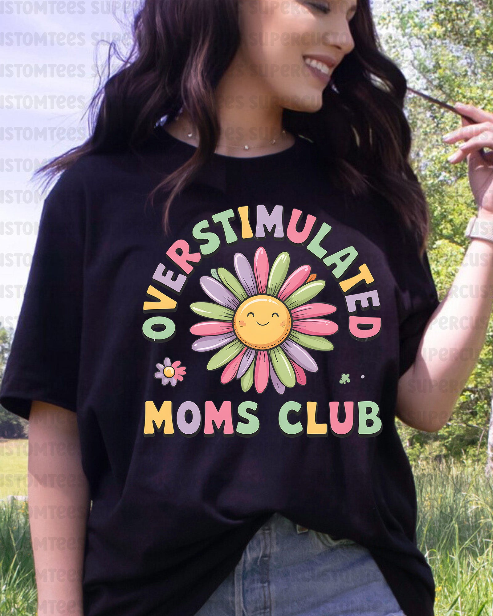 Overstimulated Moms Club DTF Transfer