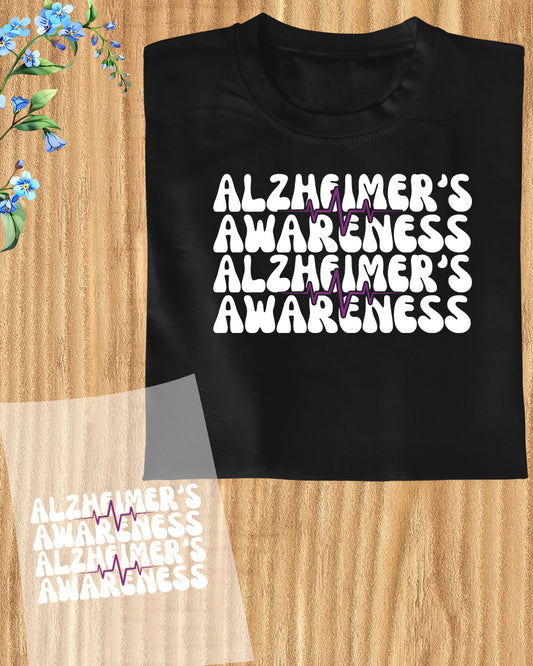 Alzheimer's Awareness Ribbon DTF Transfer Film