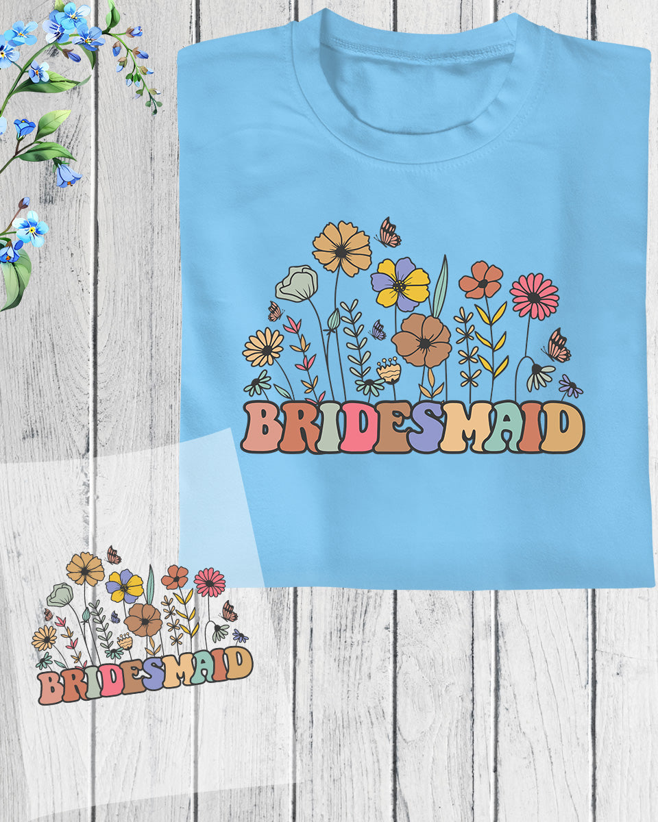 Bridesmaid Wildflower DTF Transfer Film