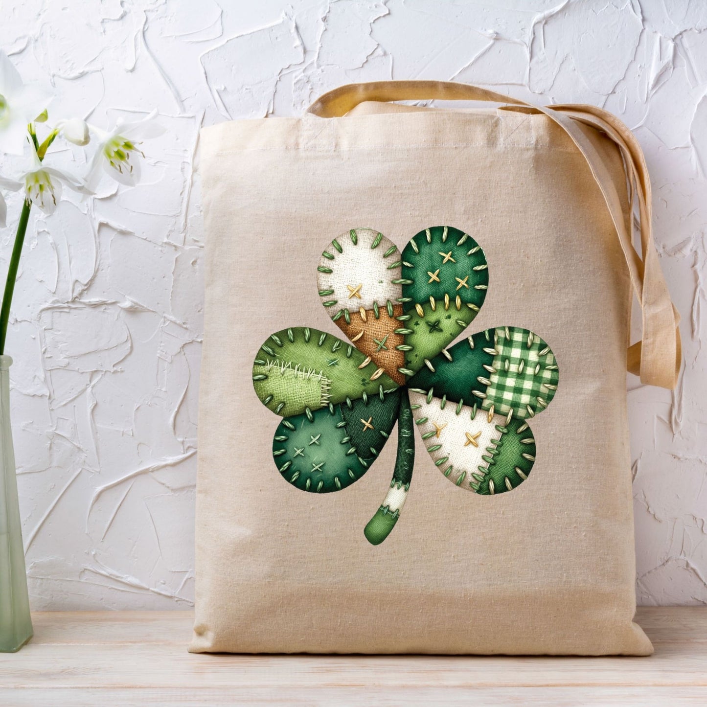 Patchwork St. Patrick’s Day DTF Transfer ready to Press