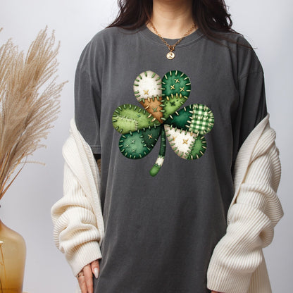 Patchwork St. Patrick’s Day DTF Transfer ready to Press