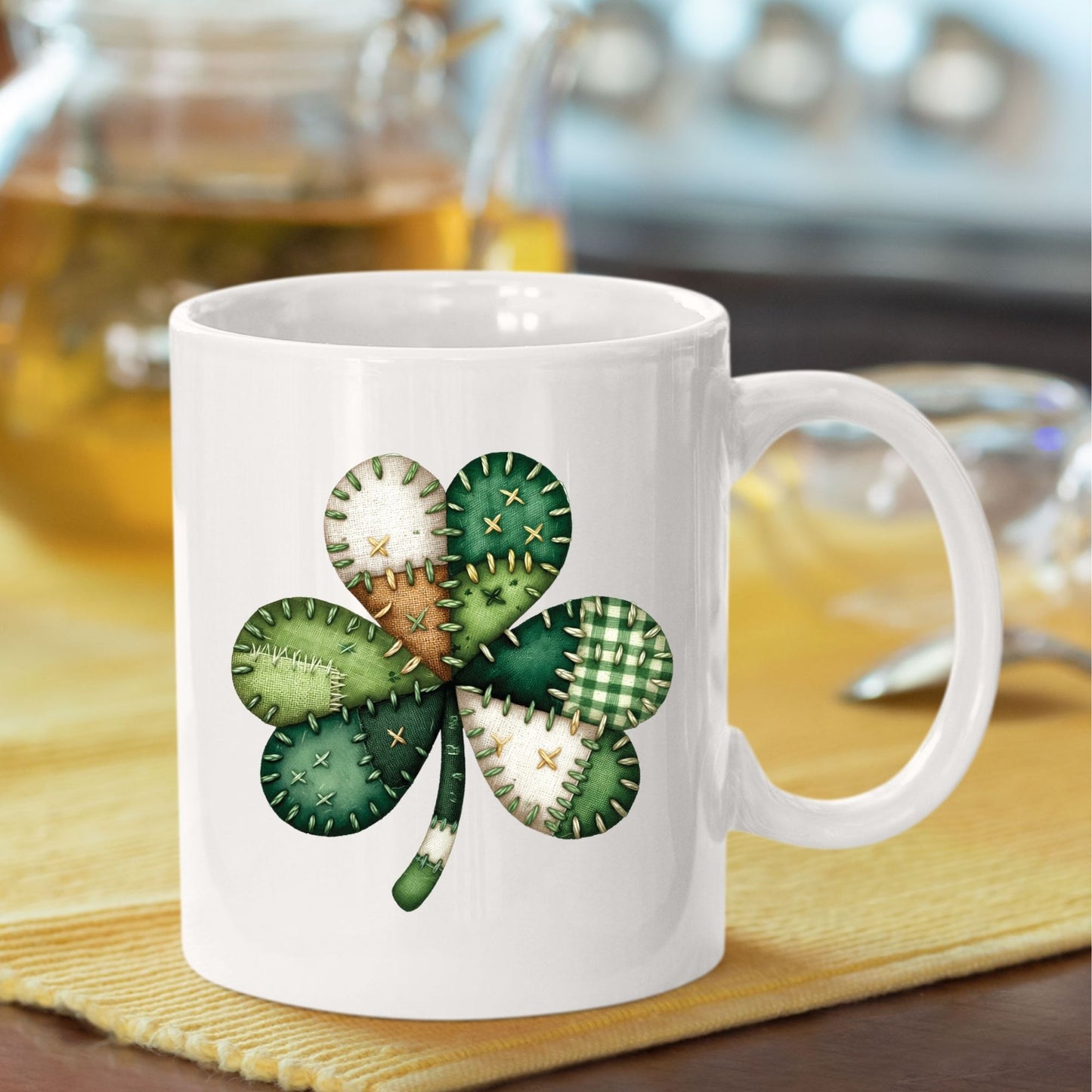 Patchwork St. Patrick’s Day DTF Transfer ready to Press