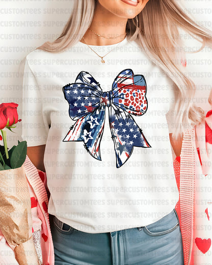 Patriotic Bow DTF Transfer