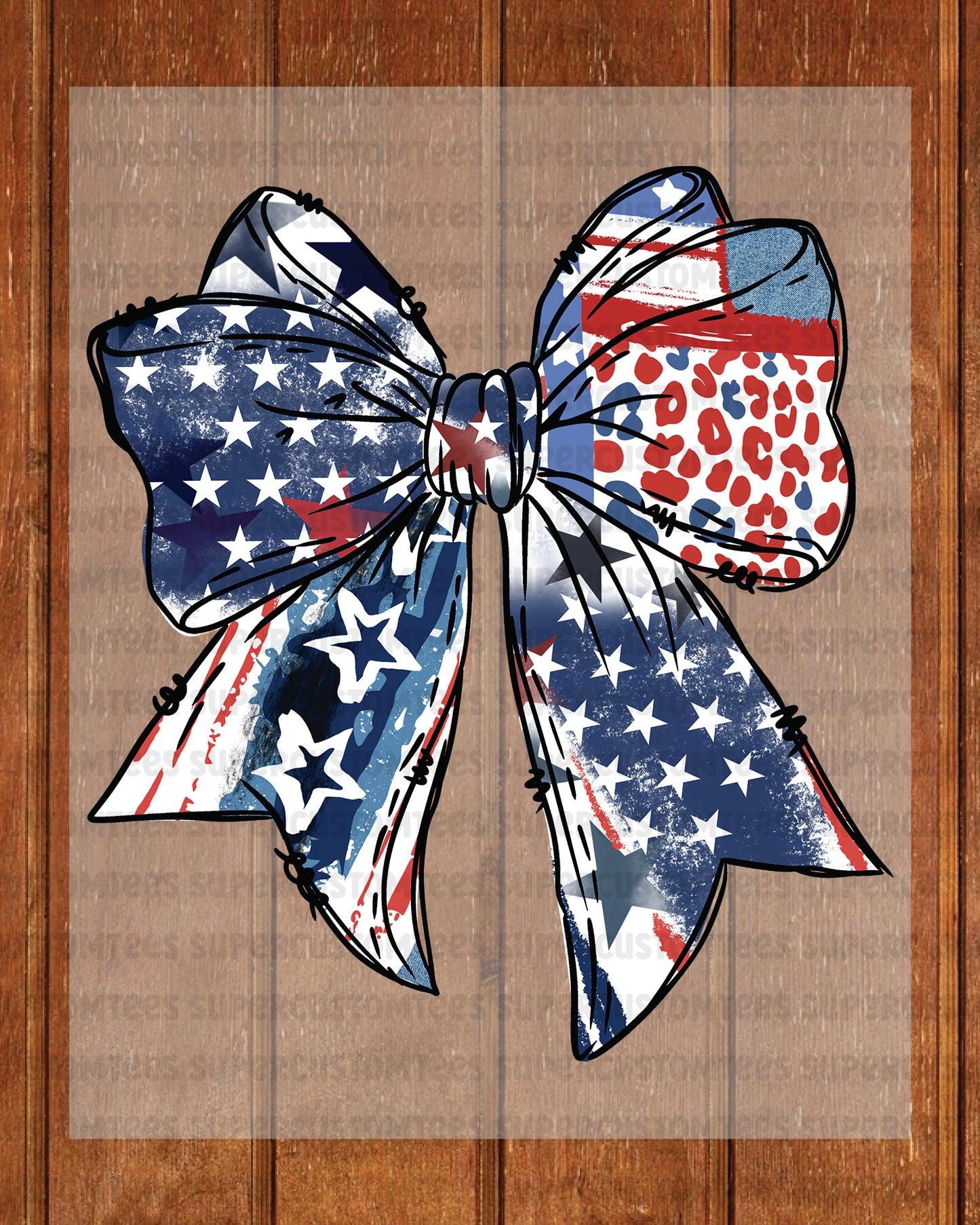 Patriotic Bow DTF Transfer