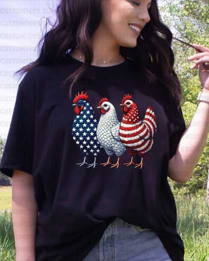 Patriotic Chicken DTF Transfer