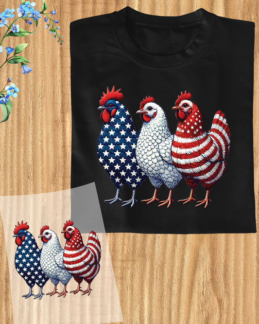 Patriotic Chicken DTF Transfer