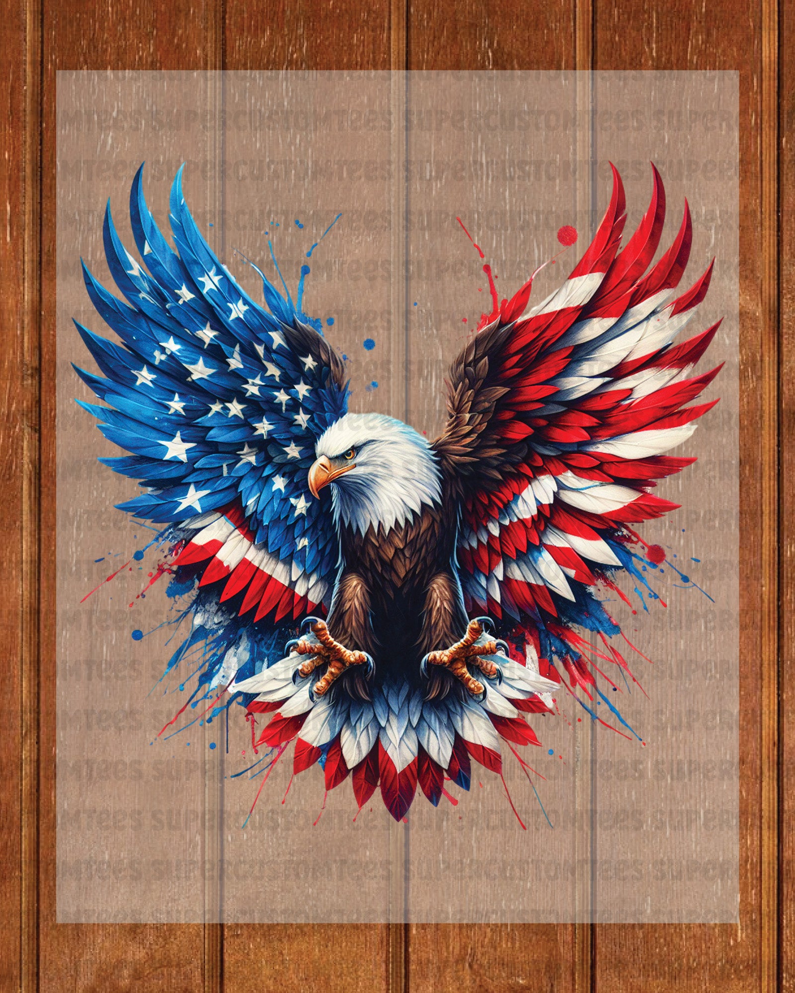 Patriotic Eagle DTF Transfer Ready to Press
