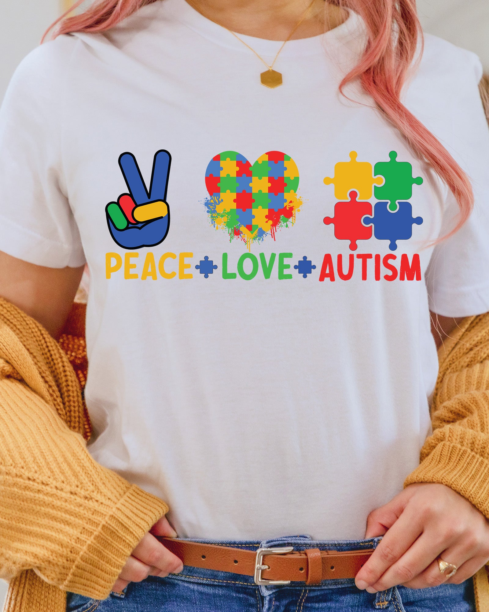Peace Love Autism DTF Transfer