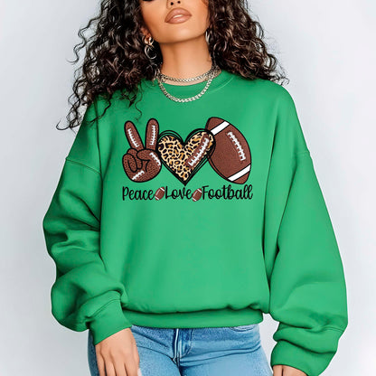Peace Love Football DTF Transfer Ready to Press