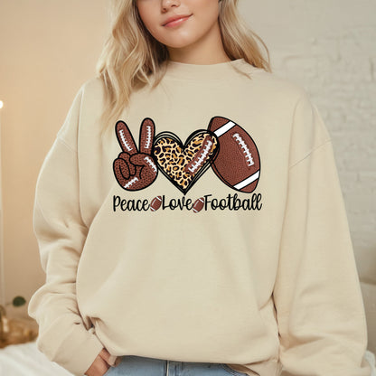 Peace Love Football DTF Transfer Ready to Press