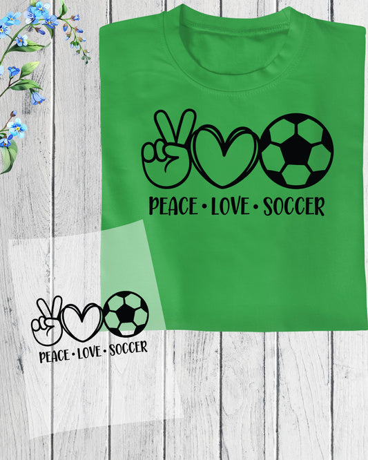 Peace Love Soccer DTF Transfer Film
