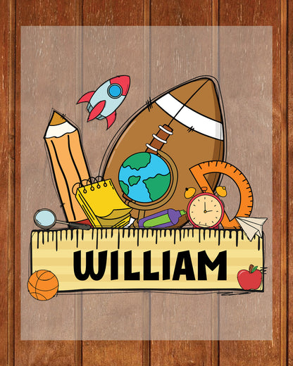 Personalized Back to School Boys DTF Transfer