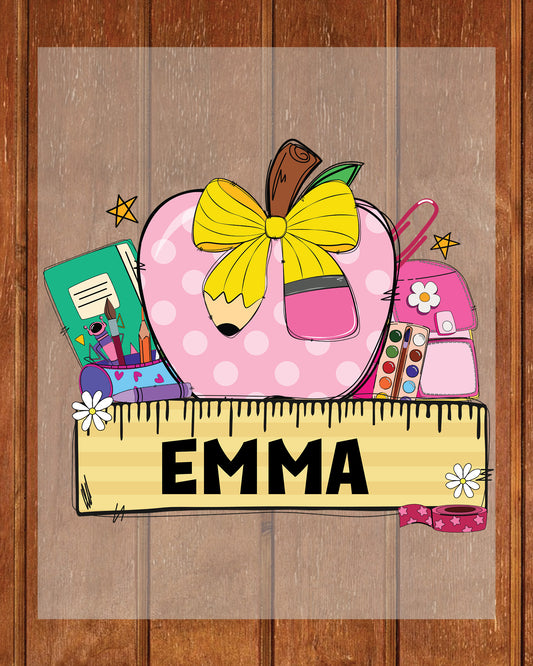 Personalized Back to School DTF Transfer For Girls