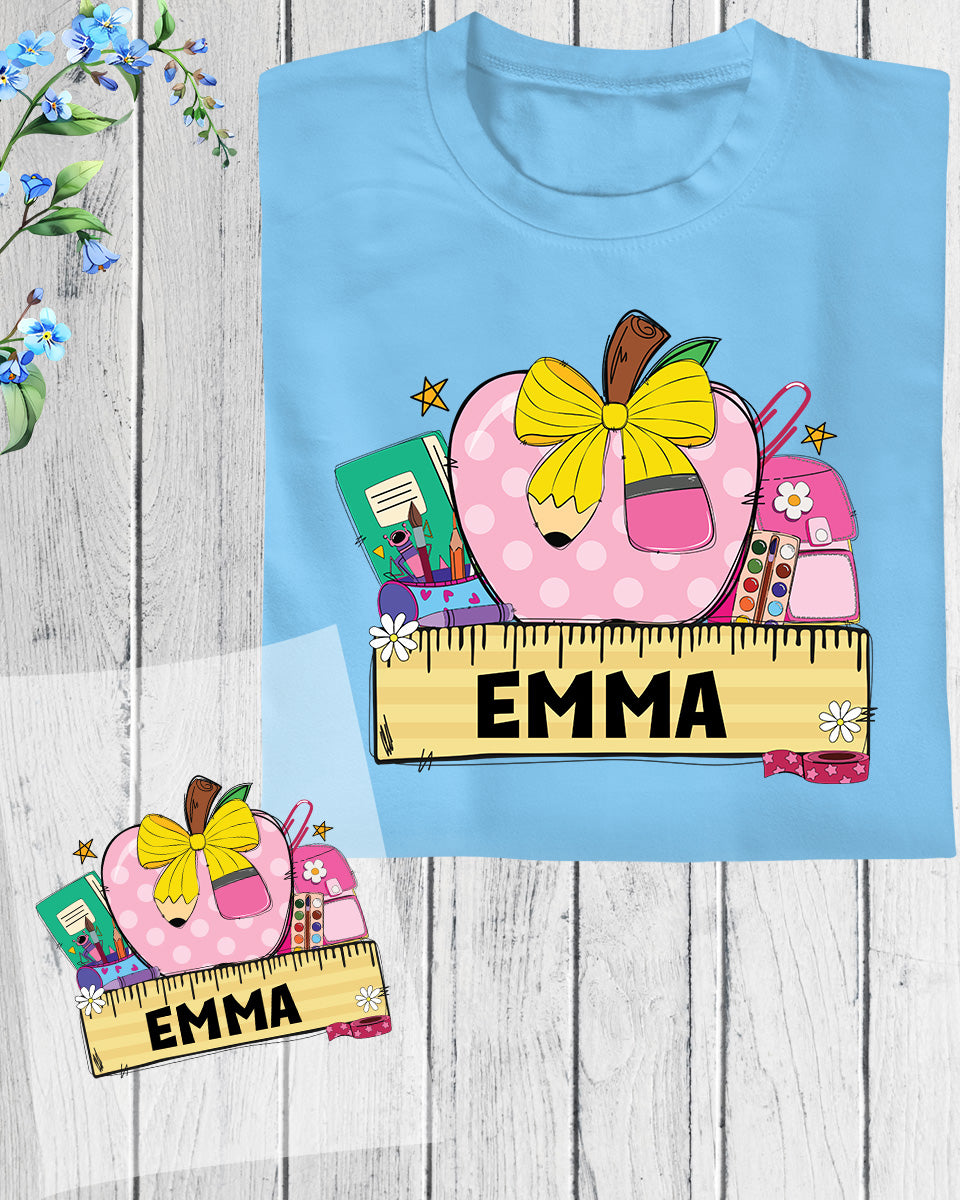 Personalized Back to School DTF Transfer For Girls