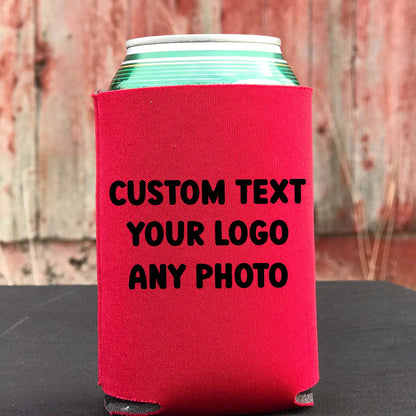 Personalized Can Coolers with Logo & Photo