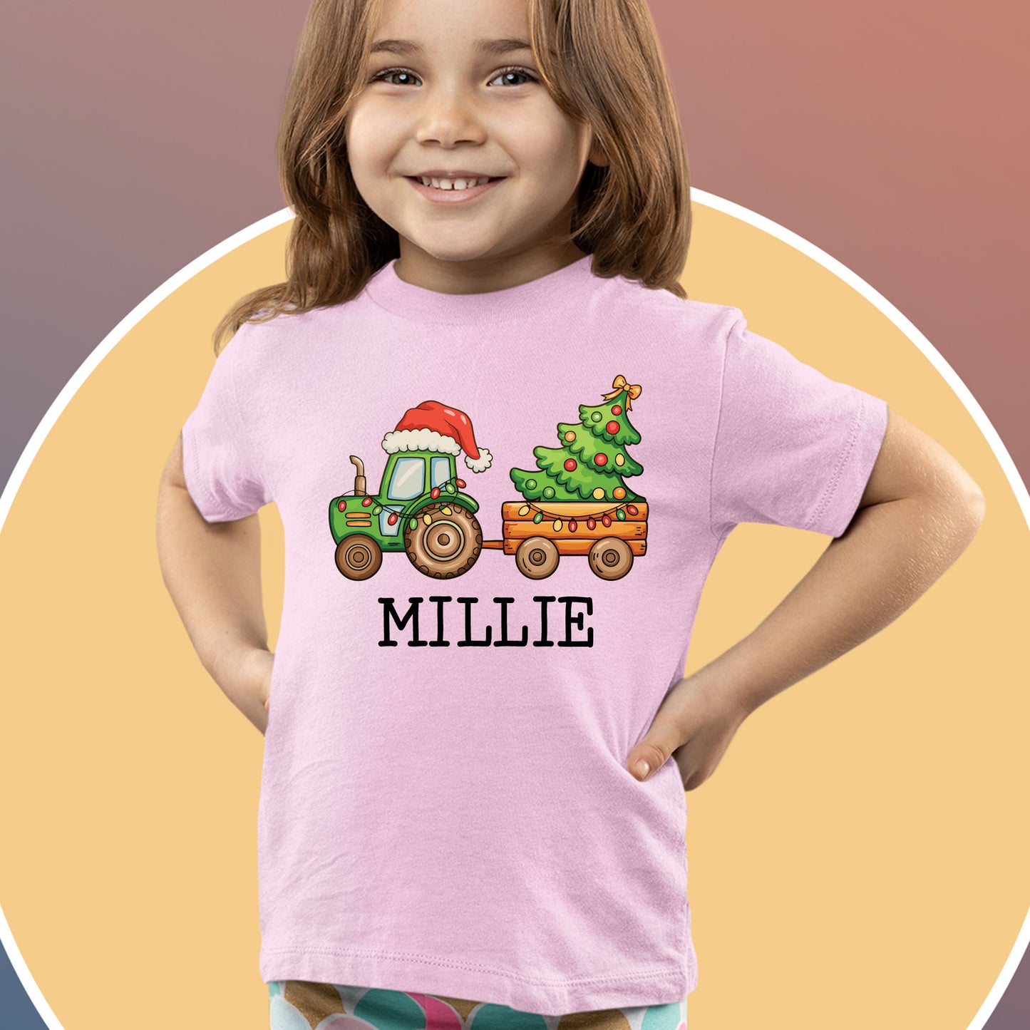 Personalized Christmas Tractor Shirt, Custom Boys Christmas Sweatshirt, Toddler Christmas Tees, Xmas Youth Shirts Gift