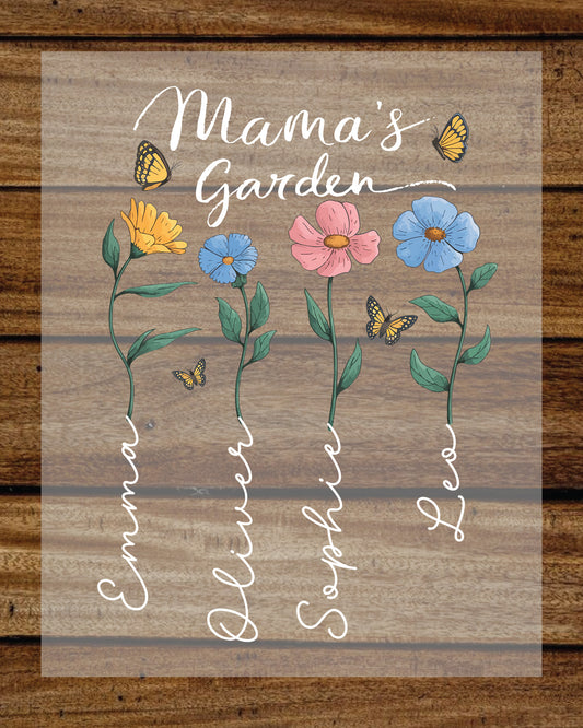 Personalized Mama’s Garden DTF Transfer
