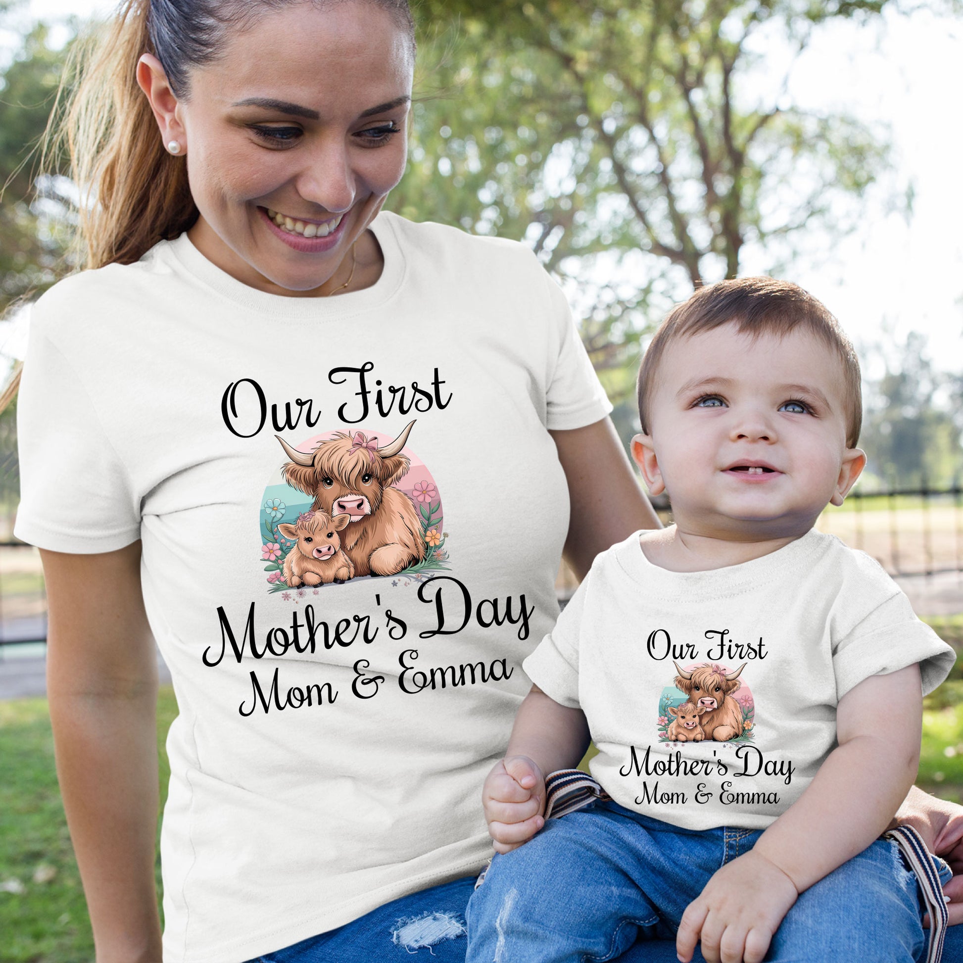 Personalized Mom and Baby Matching Shirts for 1st Mother's Day