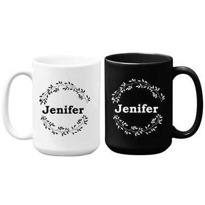 Personalized Name Floral Mug Tumbler
