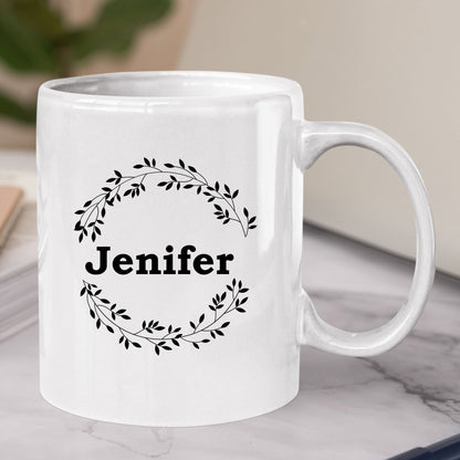 Personalized Name Floral Mug Tumbler
