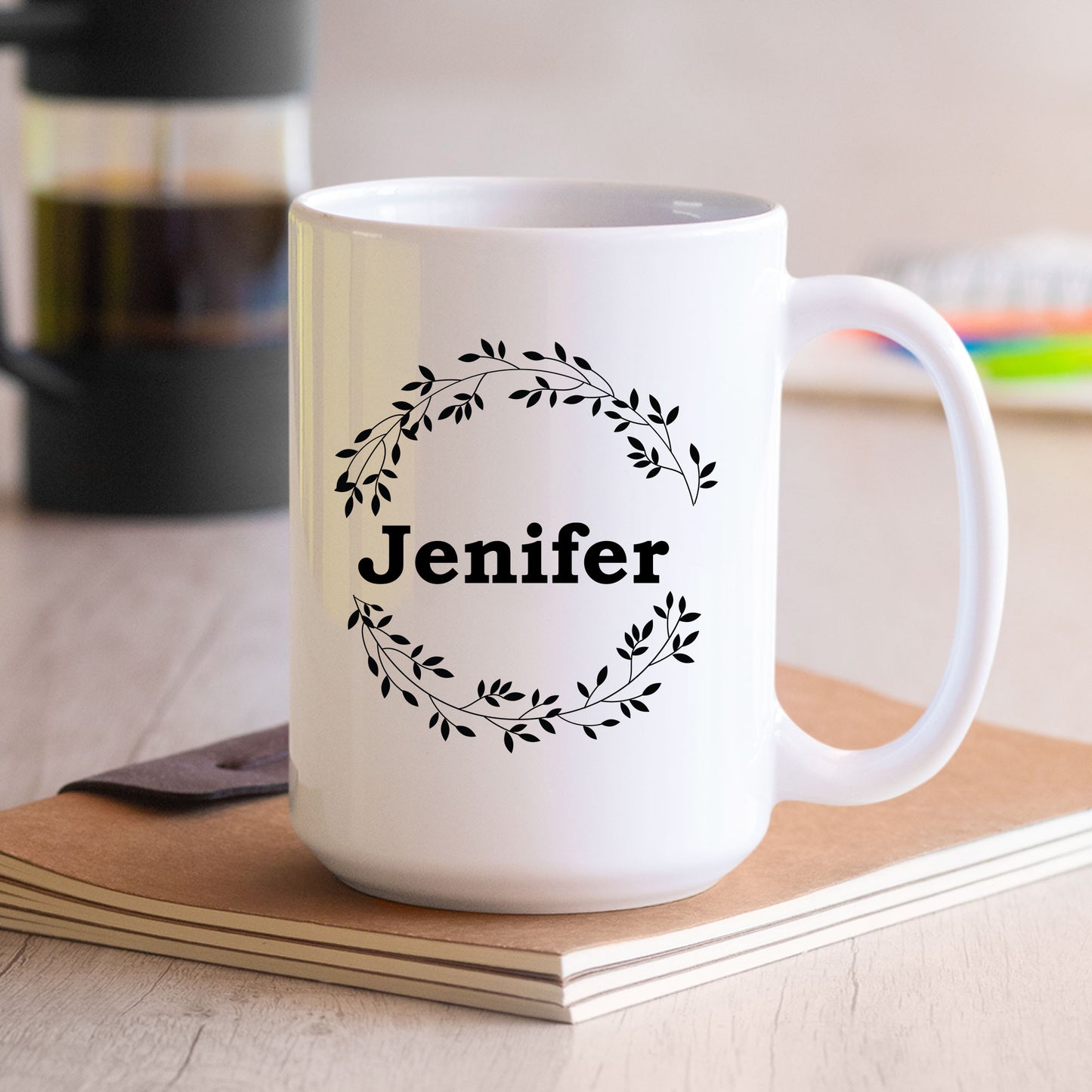 Personalized Name Floral Mug Tumbler