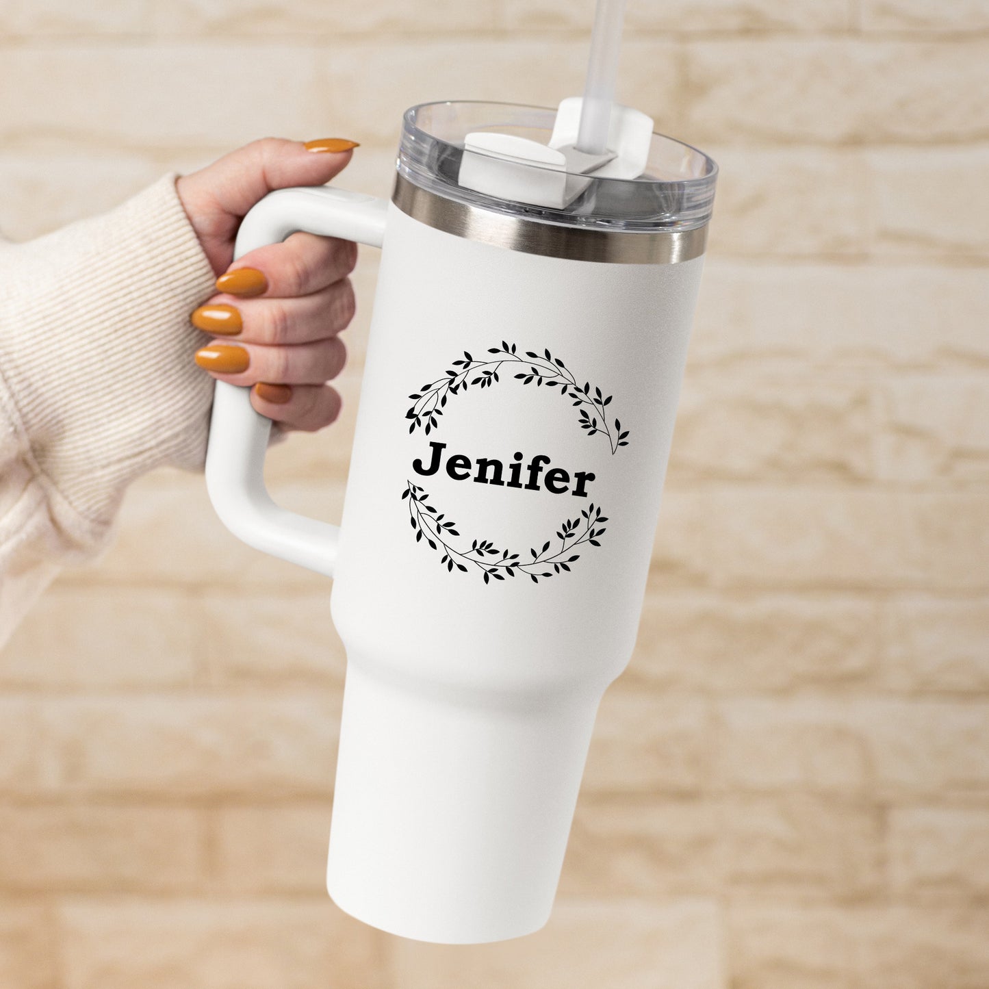 Personalized Name Floral Mug Tumbler
