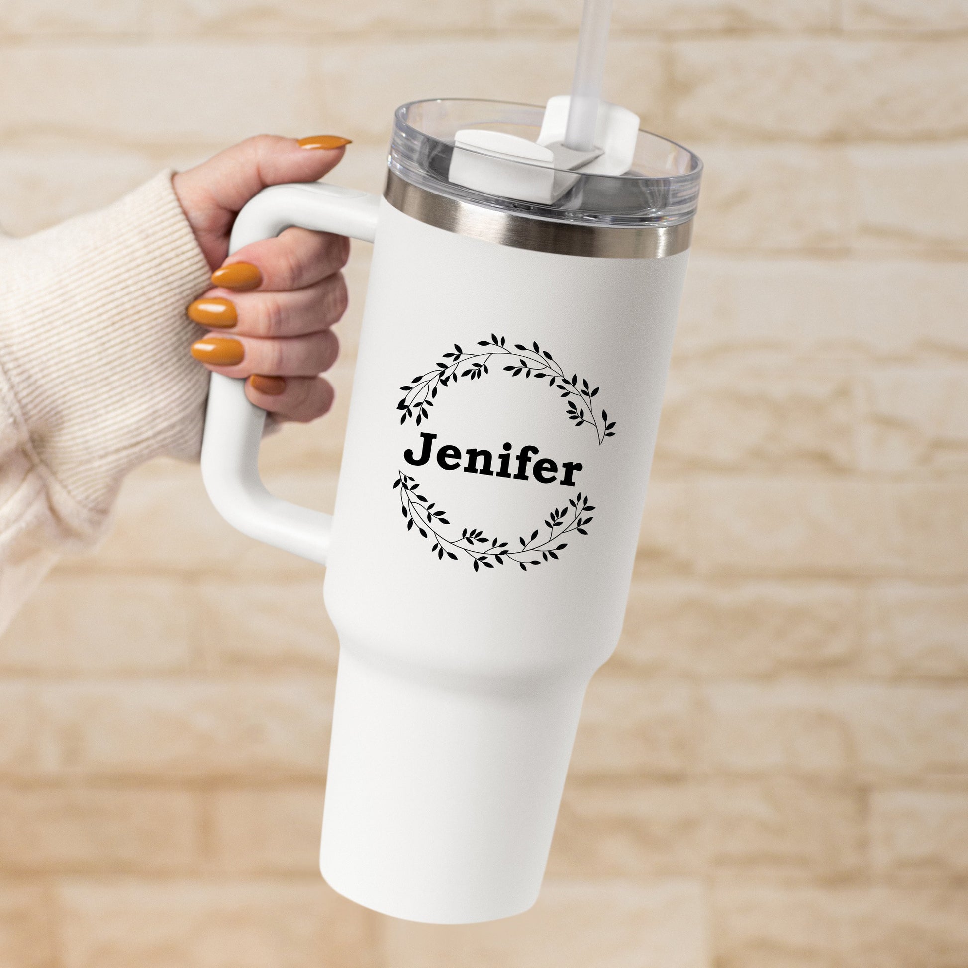 Personalized Name Floral Mug Tumbler