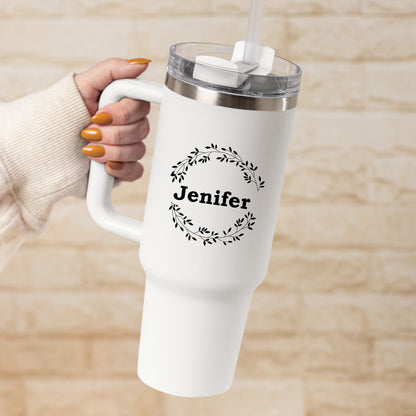 Personalized Name Floral Mug Tumbler